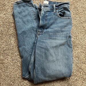 Abercrombie & Fitch Women's Straight Leg Jeans - Medium Blue Wash
